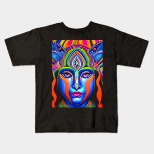 Catgirl DMTfied (15) - Trippy Psychedelic Art Kids T-Shirt